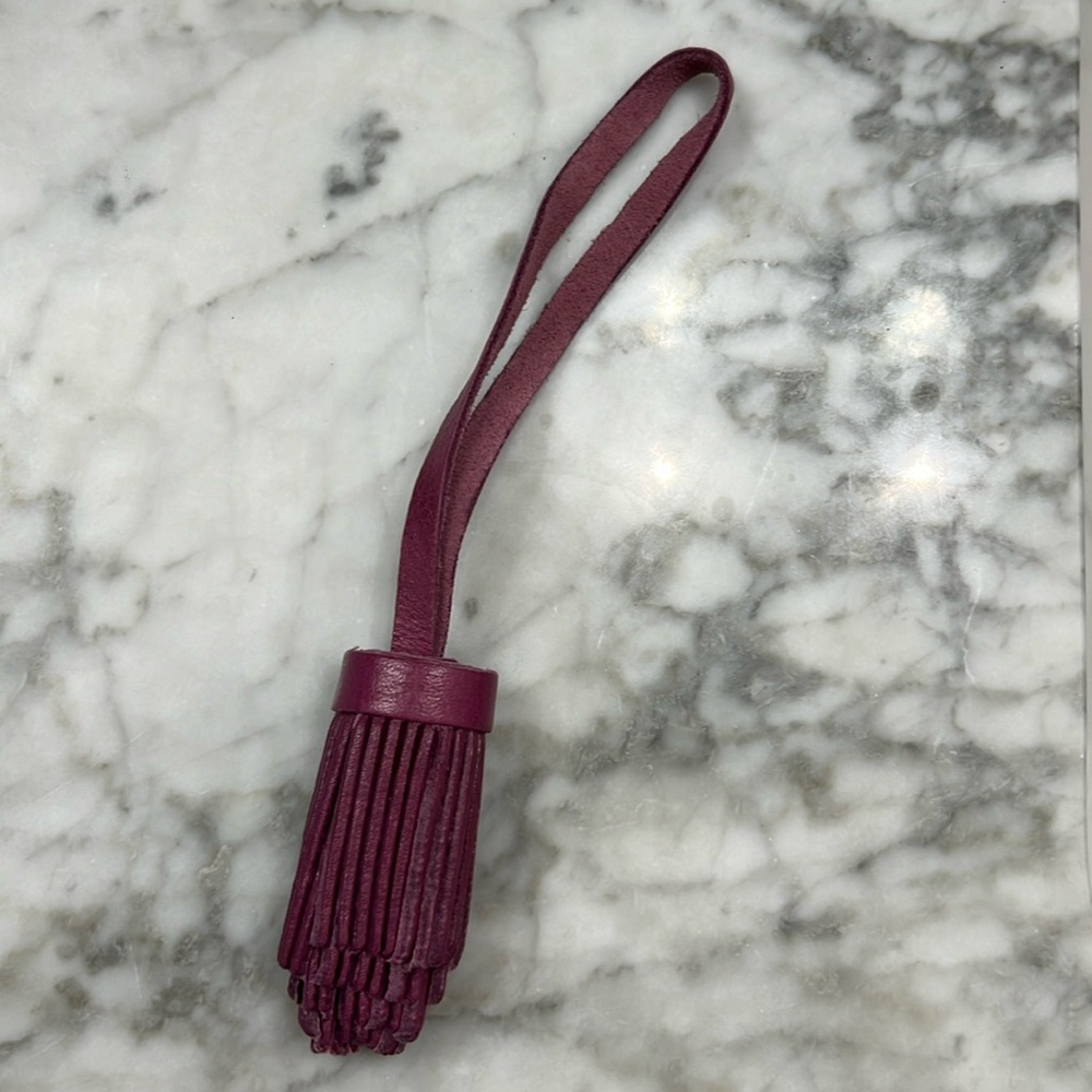 Portland leather Pom/tassel for your leather tote/bag